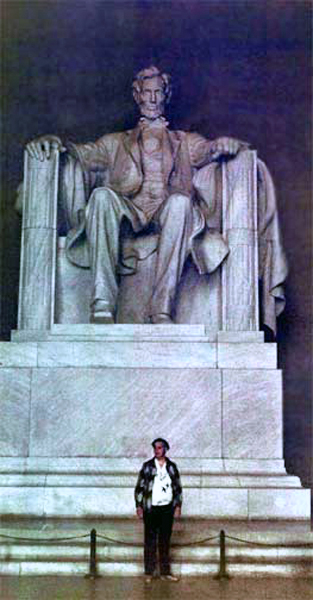 Hazel Brink at the Lincoln Memorial 1984