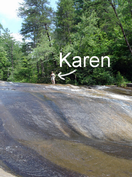 Karen Duquette above Carrick Creek Falls
