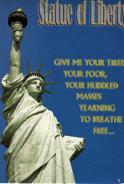 Staute of Liberty postcard