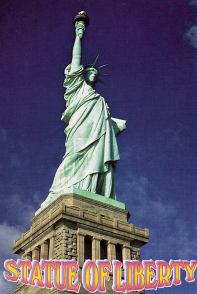 Staute of Liberty postcard