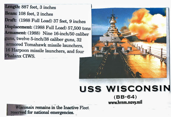 USS Wisconsin info
