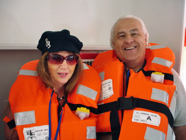 Karen and Lee Duquette in life jackets
