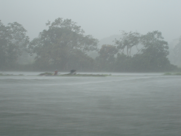 rain and wind