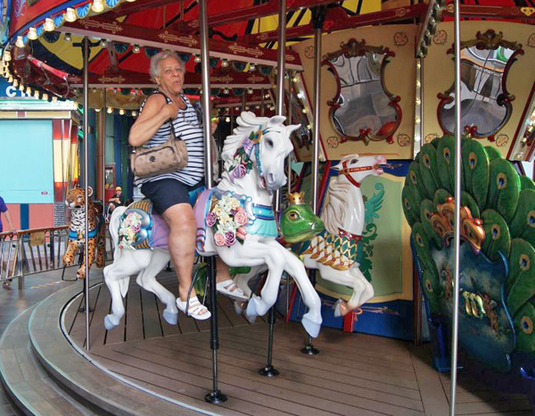 Jean on the carousel