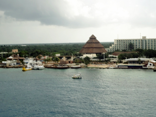 view of Cozumel from the ship