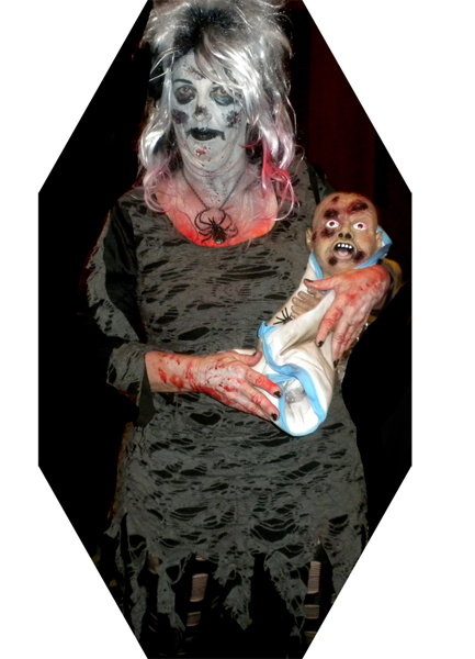 Karen Duquette the Zombie with baby