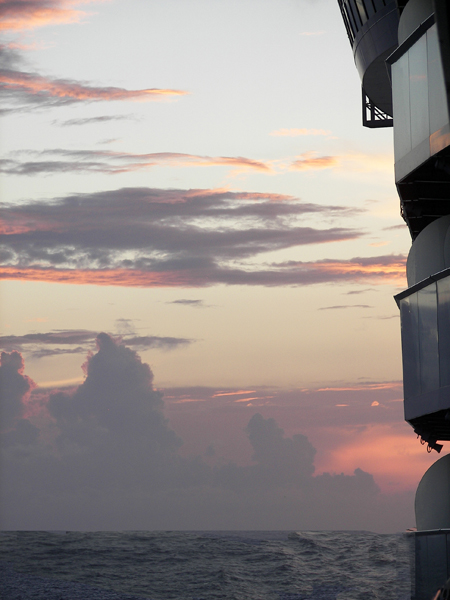 sunset from Oasis of The Seas