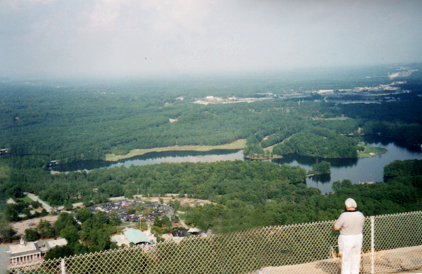 Lee Duquette enjoying the view from the top of Stone Mountain in 2002.