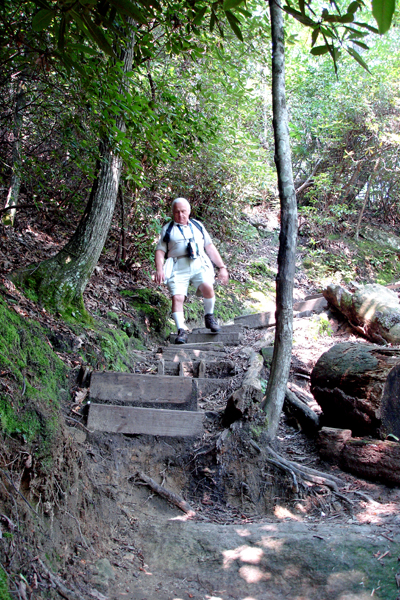 Lee Duquette on the trail to Whitewater Falls