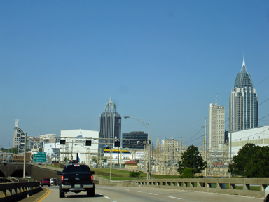 entering tunnel in Mobile Alabama