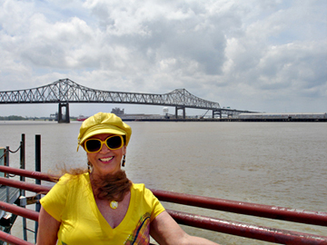 Karen Duquette at the bridge