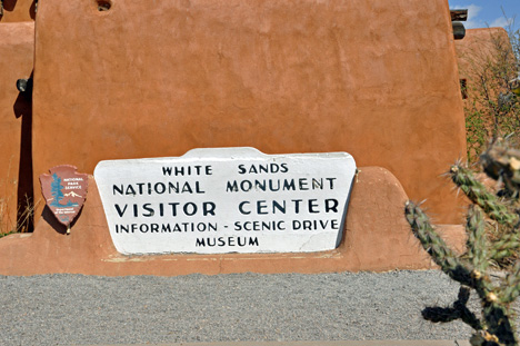 White Sands Visttor Center sign