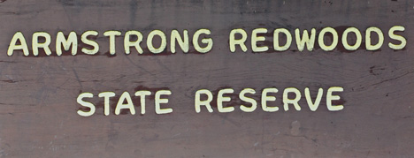 sign - Armstrong Redwoods State Reserve
