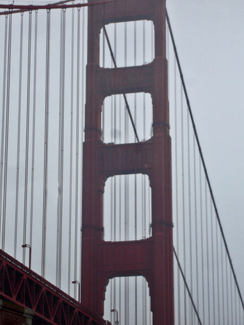 The Golden Gate Bridge, tower & cables