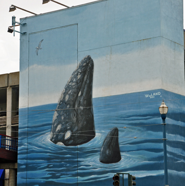 a Wyland painting on a building. 