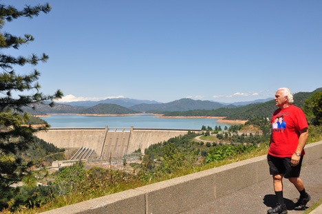 Lee Duquette and View of Shasta Dam, Mt. Shasta & area from over-look