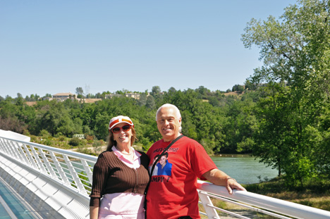 Lee & Karen Duquette, the two RV Gypsies, on the Sundial Bridge