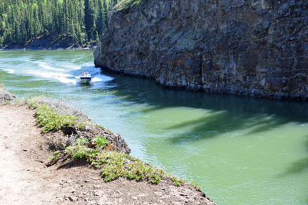 a boat in Miles Canyon