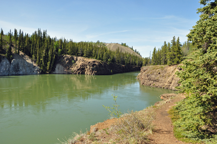 the other side of the bridge - and the observation area