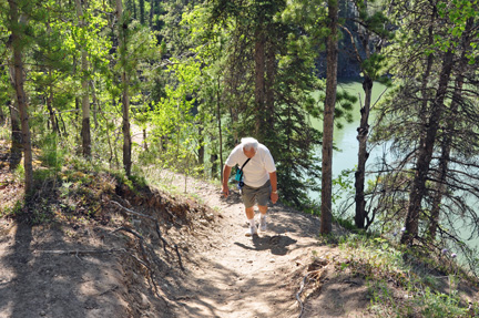 LEE Duquette on  the hiking trail