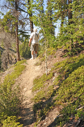 LEE Duquette on  the hiking trail