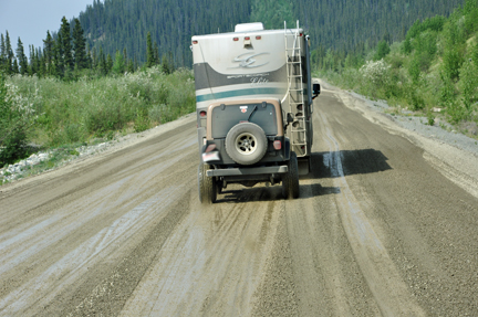 mud on the gravel road