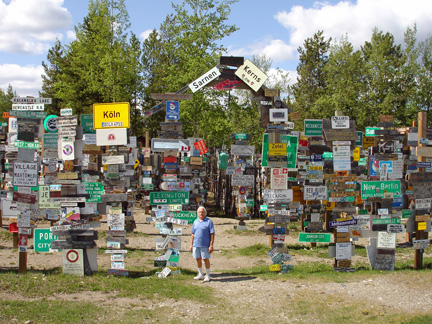 Lee with lots of signs 