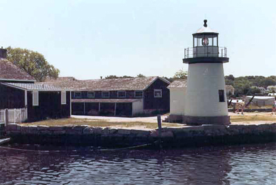 the lighthouse at Mystic Seaport