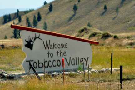 sign - Welcome to the Tobacco Valley
