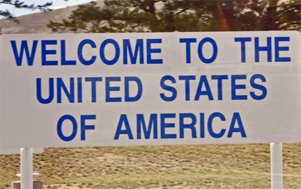 sign - welcome to the USA