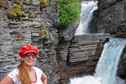 Karen Duquette at St. Mary Falls