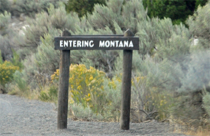 entering Montana sign