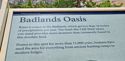 sign - Badlands Oasis