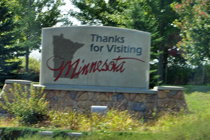 sign - Thanks for visiting Minnesota