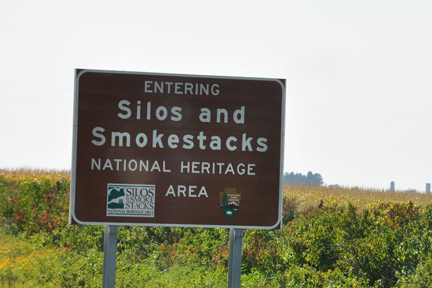 sign - entering silos and smokestacks National Heritage Area