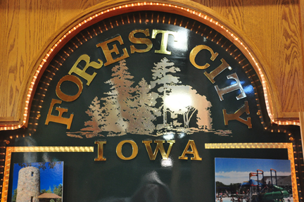 sign - Forest City Iowa