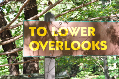 sign - to lower overlooks