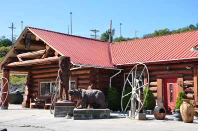 a log cabin gift store