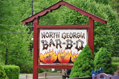 North Georgia Bar-B-Q restaurant sign