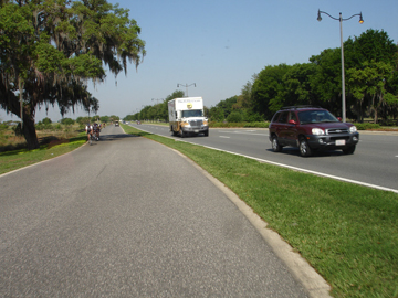 golf cart road and regular road