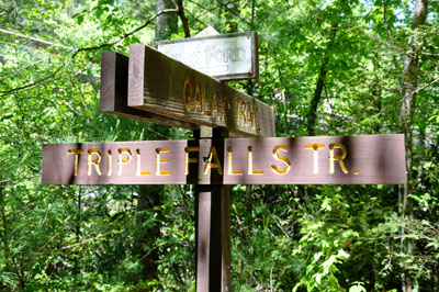 sign - Triple Falls Trail