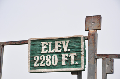 sign - elevation 2,280 feet 