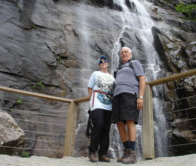 The Two RV Gypsies at Hickory Nut Falls