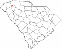 South Carolina Map showing where Greenville is loacated