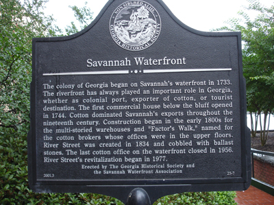 sign - Savannah Waterfront