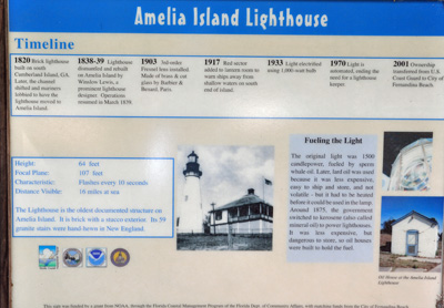 sign - Amelia Island lighthouse