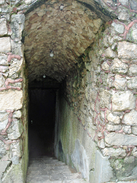 the entrance to the cave