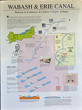 sign about the Wabash & Erie Canal
