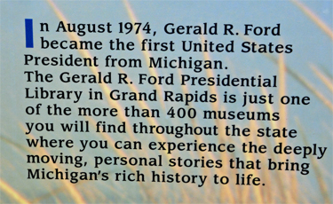 sign about President Gerald R. Ford