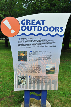 sign about the great outdoors